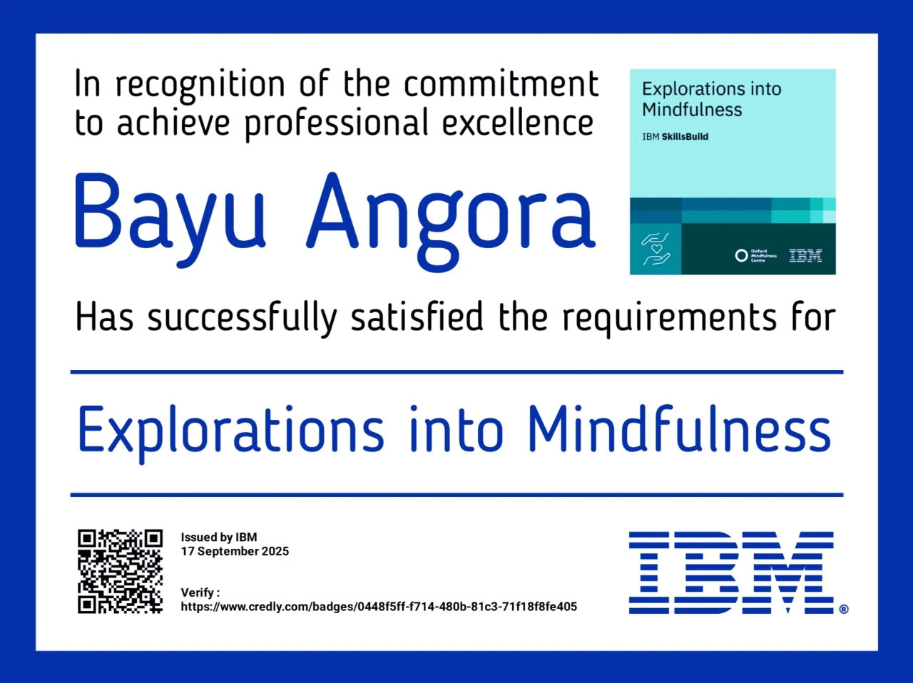 IBM | Mindfulness | Bayu Angora