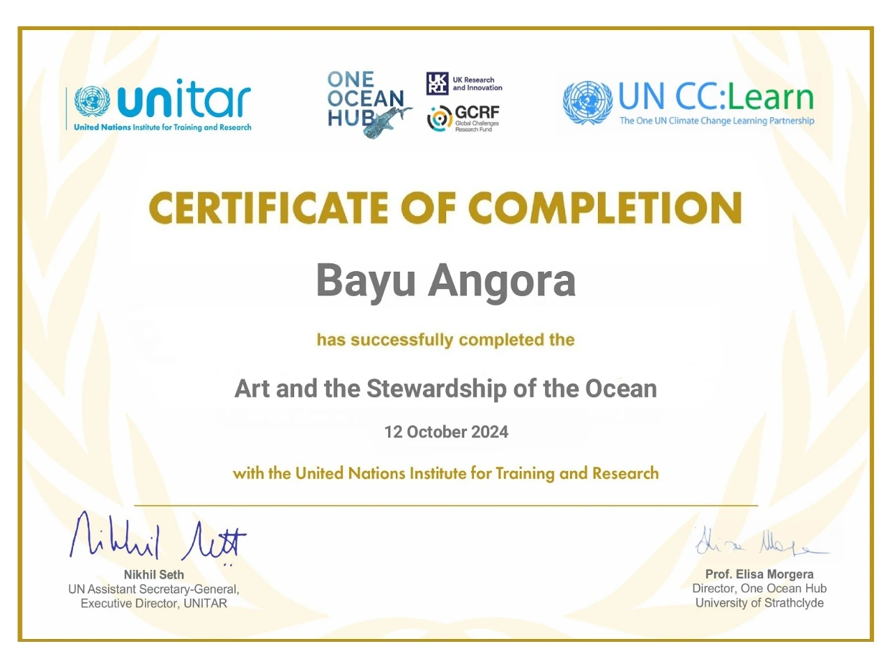 Unitar | Art and Stewardship | Bayu Angora